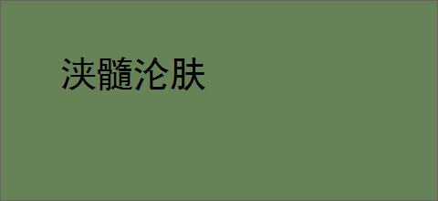 浃髓沦肤